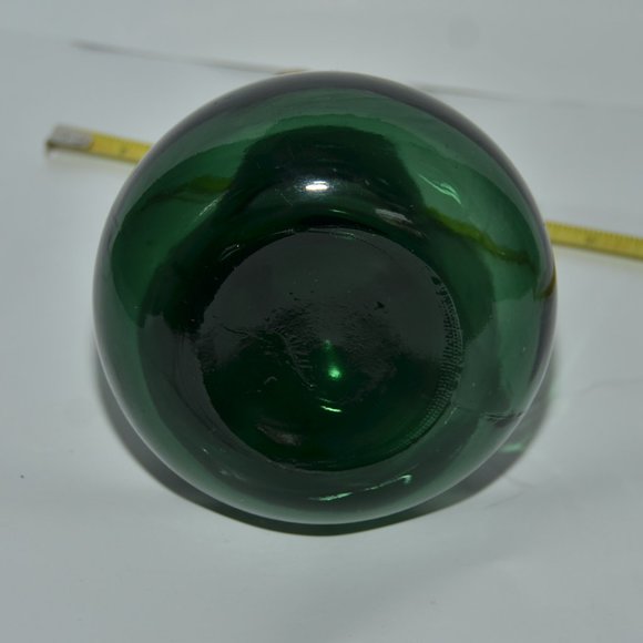 large green glass decorative jug decanter bottle home decor - Picture 9 of 13